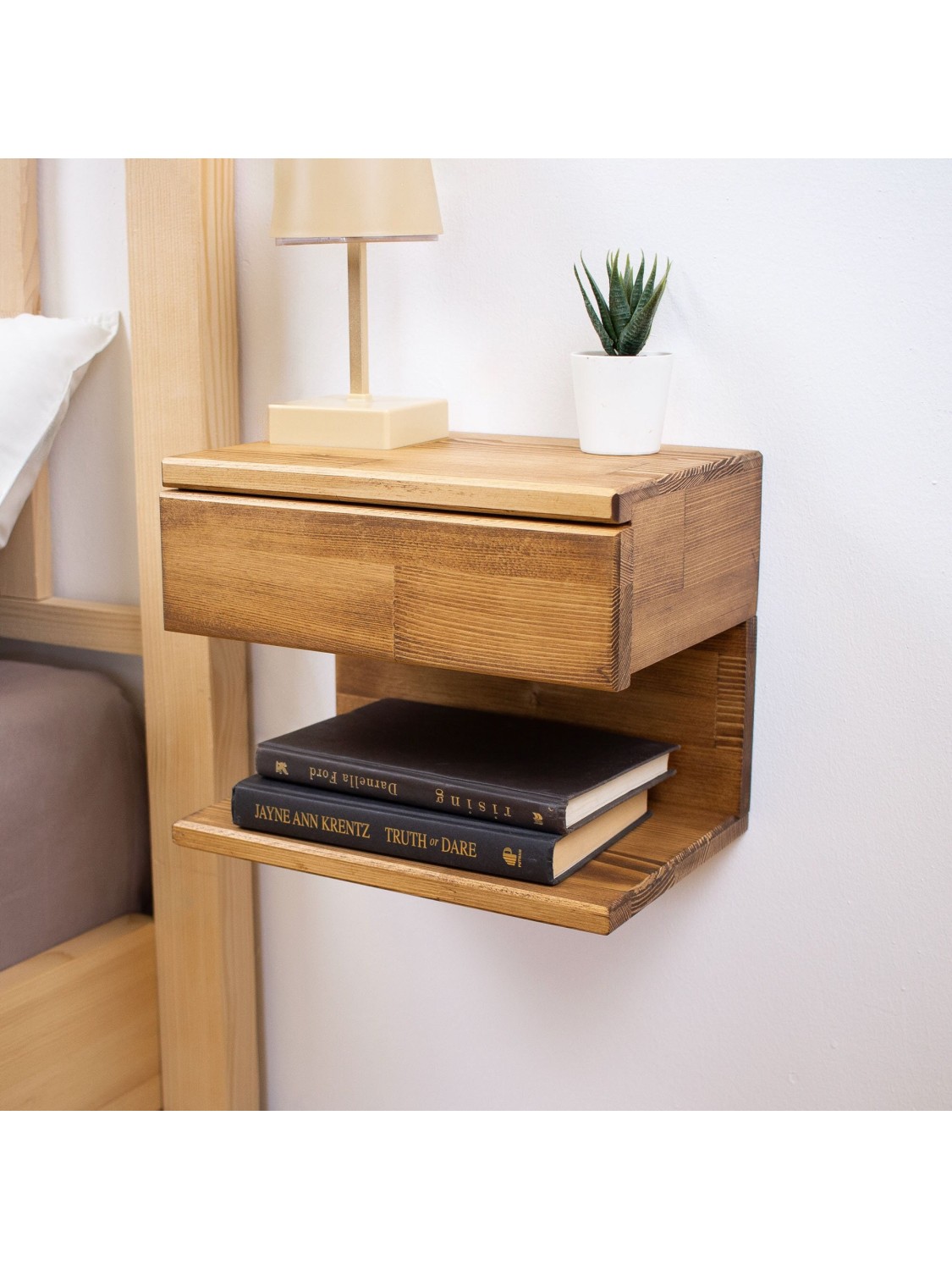 Wall Mounted Nightstand with Drawer