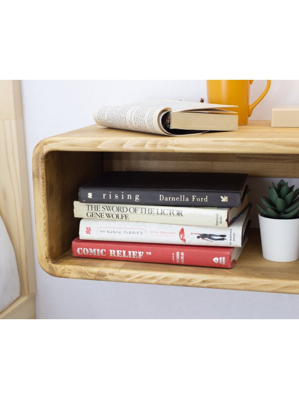 Oak Colored Floating Nightstand