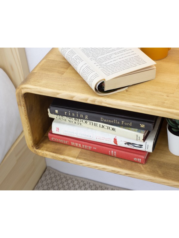 Oak Colored Floating Nightstand