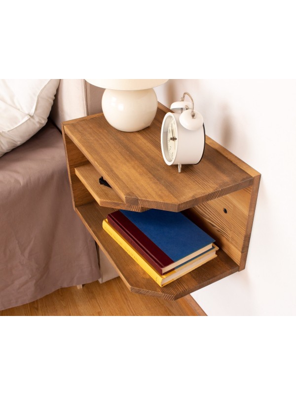 Functional Floating Angular Nightstand