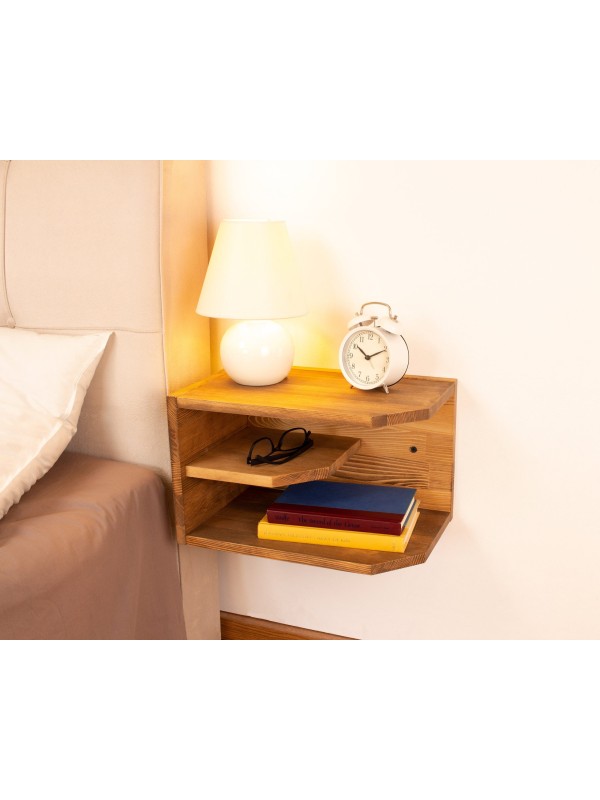 Functional Floating Angular Nightstand
