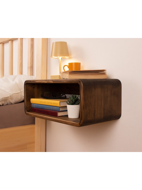 Walnut Colored Floating Nightstand