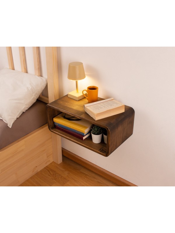 Walnut Colored Floating Nightstand