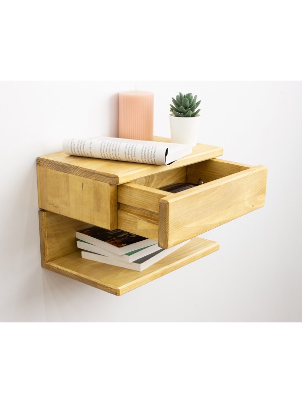 Wall Mounted Nightstand with Drawer