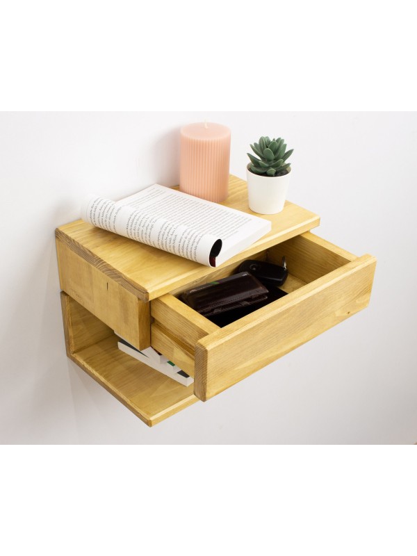 Wall Mounted Nightstand with Drawer