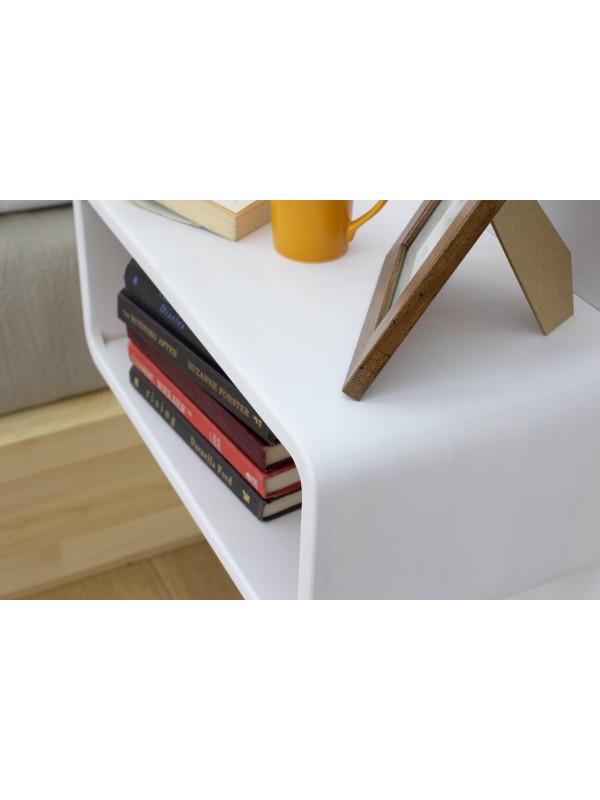 White Light Floating Nightstand