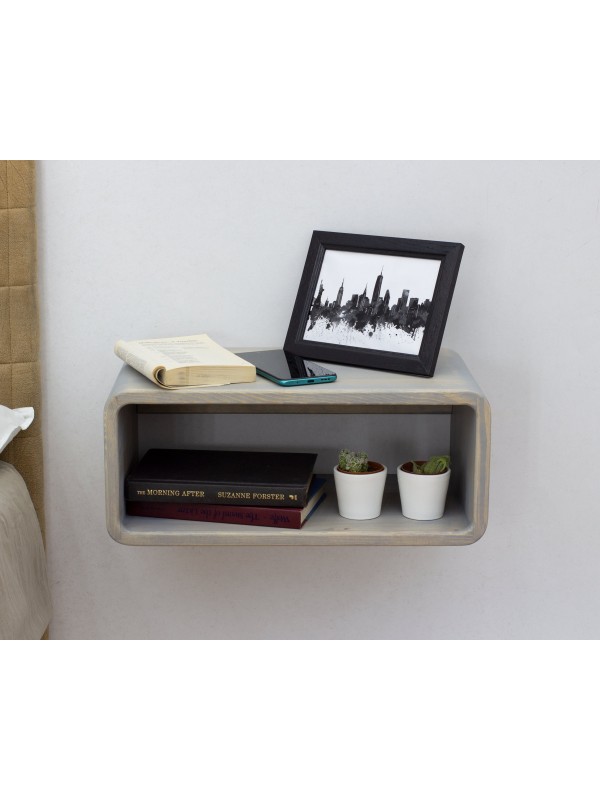 Unique Wooden Floating Nightstand