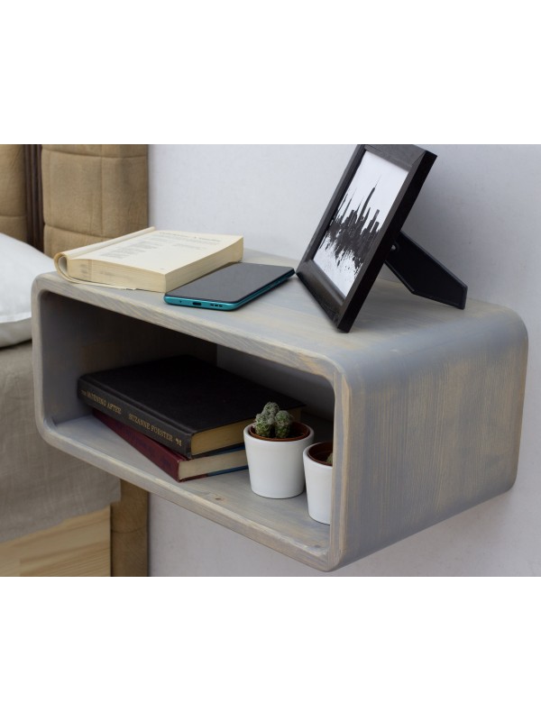 Unique Wooden Floating Nightstand
