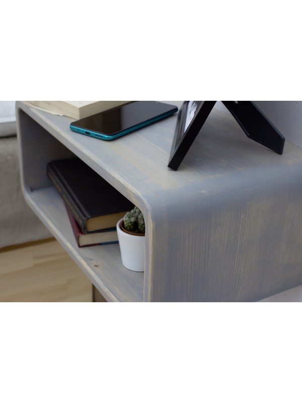 Unique Wooden Floating Nightstand
